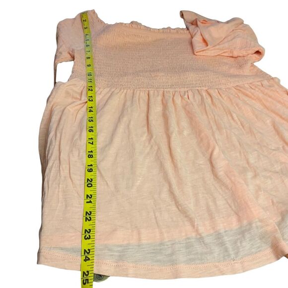 Torrid Peach Babydoll Top Smocked Off-Shoulder Bell Sleeve Size 2x 18/20 - Picture 8 of 9